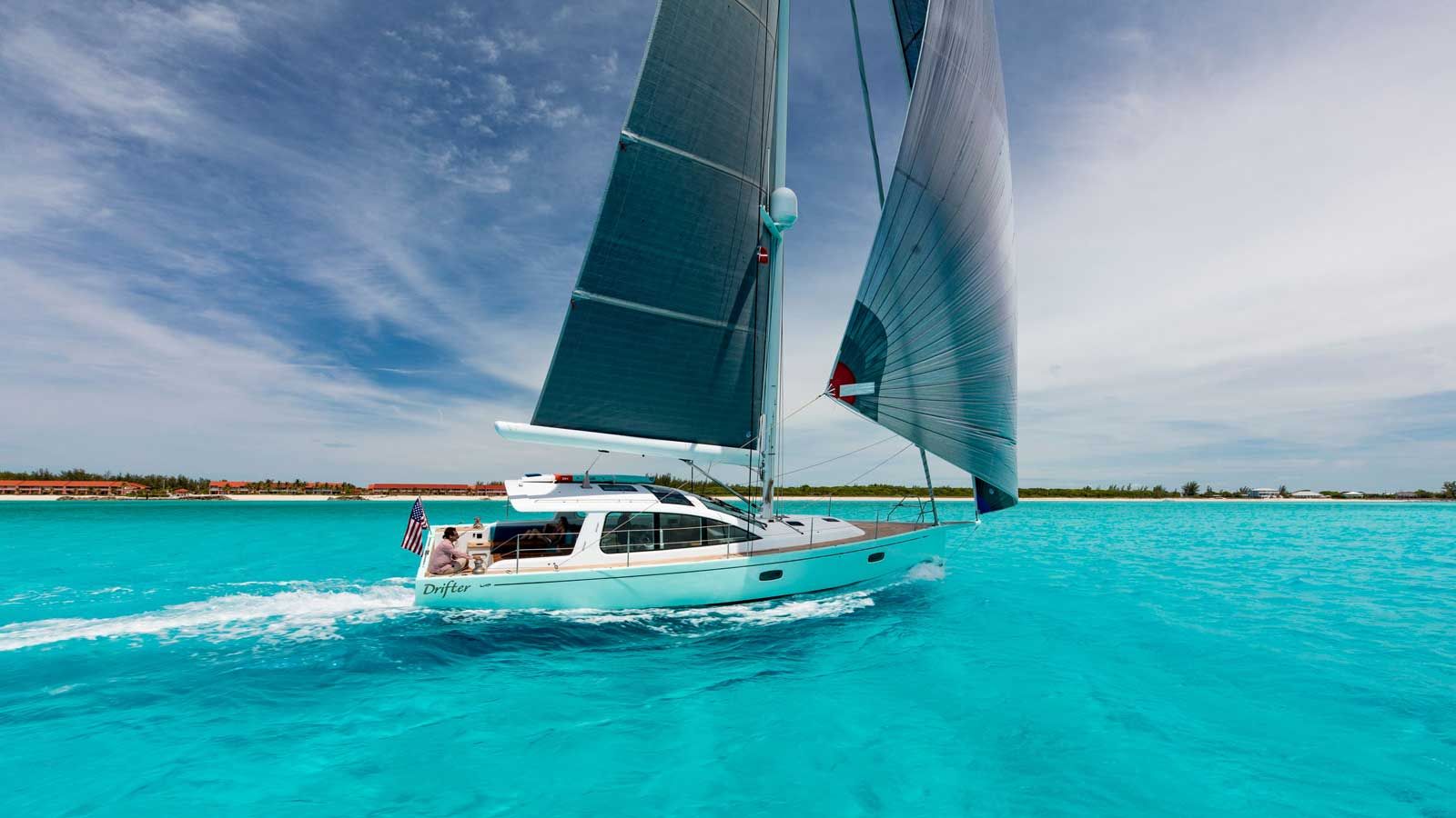 On board Drifter, the sailing yacht owned by singer songwriter Jimmy